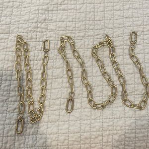 Madewell brass purse chains (set of 2)